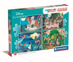 Dėlionių rinkinys Clementoni Puzzle 4in1 Disney Classics 21414 kaina ir informacija | Dėlionės (puzzle) | pigu.lt