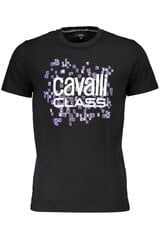 Cavalli Class marškinėliai vyrams QXT61UJD060, juodi kaina ir informacija | Vyriški marškinėliai | pigu.lt