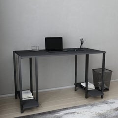 Стол, Асир, 125,2x60x73,8 см, черная/серая цена и информация | Компьютерные, письменные столы | pigu.lt