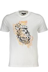 Cavalli Class marškinėliai vyrams QXT61VJD060, balti kaina ir informacija | Vyriški marškinėliai | pigu.lt
