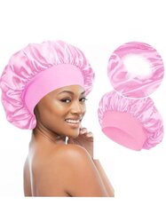 Женская атласная однотонная шапочка розовая, Electronics LV-200, 1 шт цена и информация | Аксессуары для волос | pigu.lt
