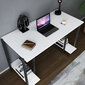 Stalas Asir, 125,2x60x73,8 cm, juodas/baltas kaina ir informacija | Kompiuteriniai, rašomieji stalai | pigu.lt