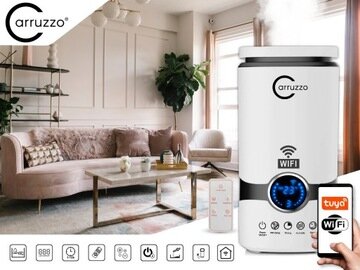 Carruzzo Exclusive Line Smart Home ultragarsinis drėkintuvas 40 m³/h 28 W 4 l baltas цена и информация | Oro drėkintuvai | pigu.lt