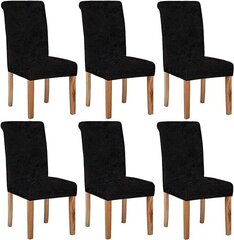6-ių kėdžių užvalkalų komplektas Apol`Home, juodas kaina ir informacija | Pagalvės, užvalkalai, apsaugos | pigu.lt