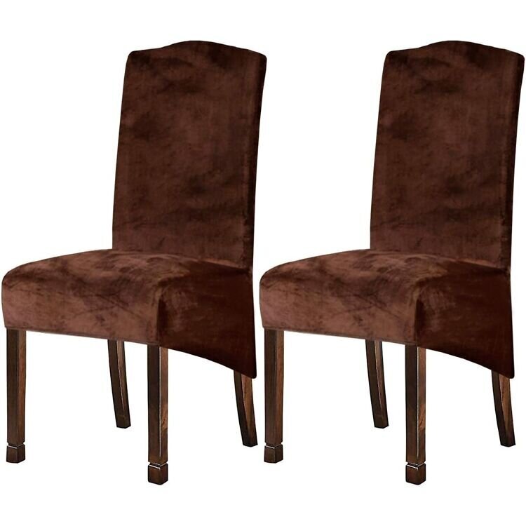 Kėdžių užvalkalų komplektas Keluina, rudas kaina ir informacija | Pagalvės, užvalkalai, apsaugos | pigu.lt