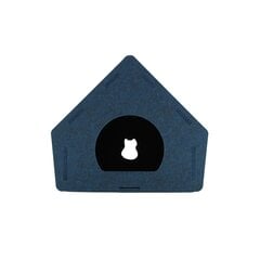 Katės namelis Cathauzz Cozy Loft, mėlynas kaina ir informacija | Guoliai, pagalvėlės | pigu.lt