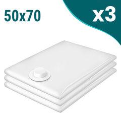 Вакуумный мешок Sillar для одежды 50x70 - 3 шт. цена и информация | Вешалки и мешки для одежды | pigu.lt