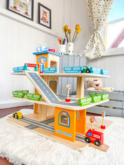 Деревянная игрушка Гараж 4IQ цена и информация | Игрушки для мальчиков | pigu.lt