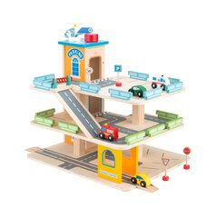Деревянная игрушка Гараж 4IQ цена и информация | Игрушки для мальчиков | pigu.lt