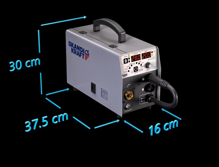 Pusiau automatinis suvirinimo aparatas Skandi Kraft 40-200 A 230 V, MIG/MAG, MMA, TIG цена и информация | Suvirinimo aparatai, lituokliai | pigu.lt