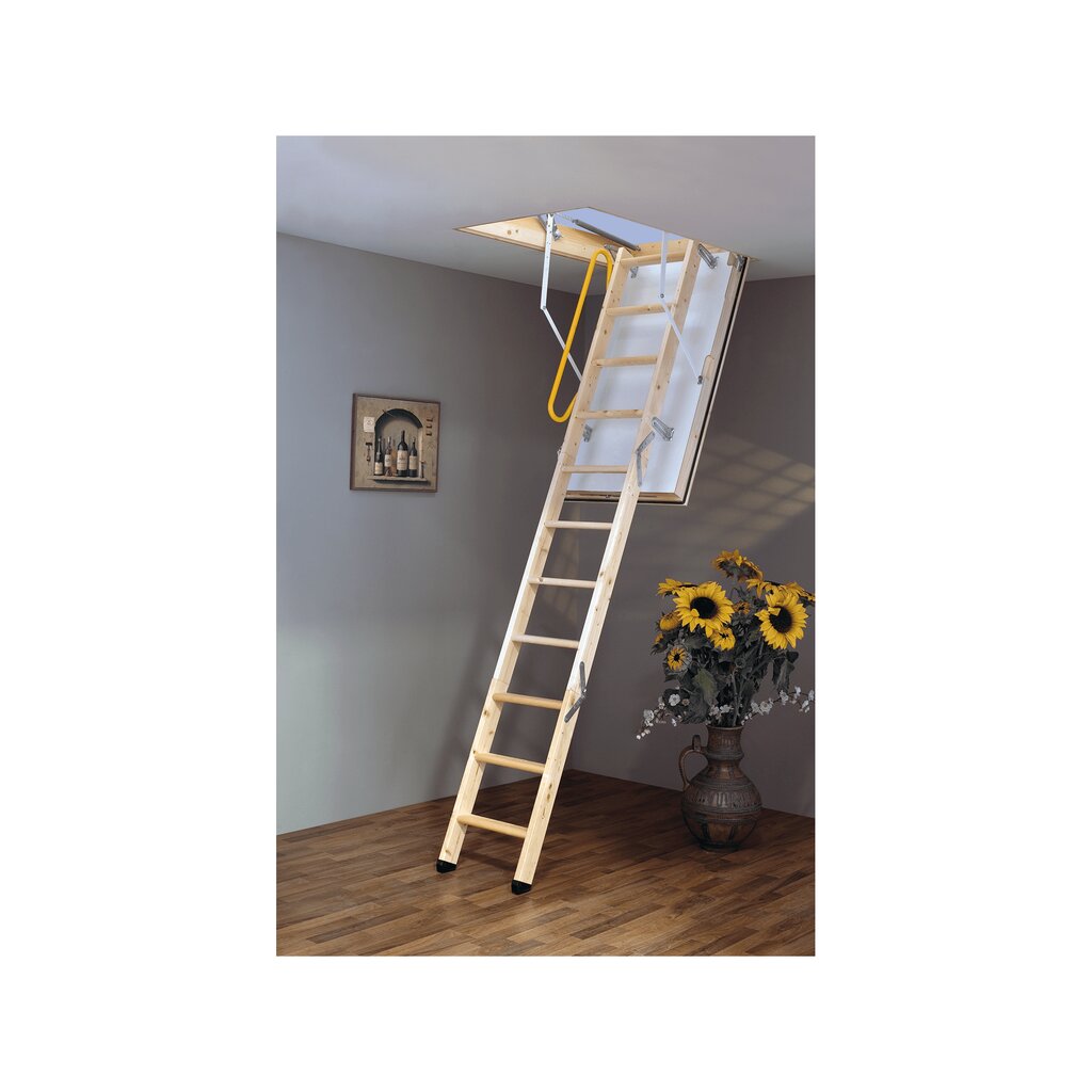 Mediniai palėpės laiptai „Nordic" 4IQ 130 x 80 cm цена и информация | Laiptai | pigu.lt