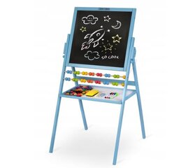 Доска для рисования, двусторонняя магнитная, с принадлежностями - синяя, 101 x 55 x 55 см цена и информация | Развивающие игрушки | pigu.lt