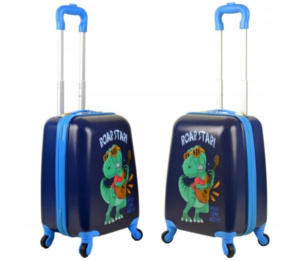 Vaikiškas lagaminas Sunbag Dinozaurai, 24l, mėlynas kaina ir informacija | Lagaminai, kelioniniai krepšiai | pigu.lt