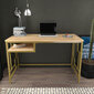 Stalas Asir, 120x60x74,8 cm, auksinis/rudas kaina ir informacija | Kompiuteriniai, rašomieji stalai | pigu.lt