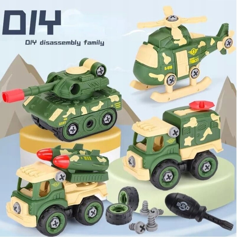 Karinių transporto priemonių rinkinys - konstruktorius kaina ir informacija | Žaislai berniukams | pigu.lt