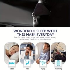 3D маска для сна унисекс Smurf, черная цена и информация | Женские пижамы, ночнушки | pigu.lt
