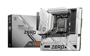 MSI B650M Project Zero kaina ir informacija | Pagrindinės plokštės | pigu.lt