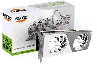 Inno3D GeForce RTX 4070 Ti Super Twin X2 OC White (N407TS2-166XX-186156W) цена и информация | Видеокарты (GPU) | pigu.lt