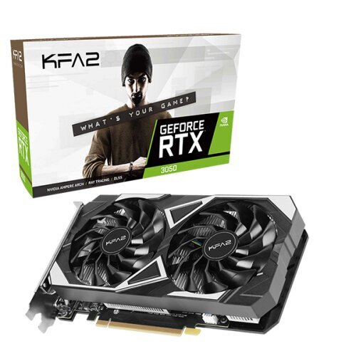 KFA2 GeForce RTX 3050 EX 1-Click OC (35NRLDMD9OEK) kaina ir informacija | Vaizdo plokštės (GPU) | pigu.lt