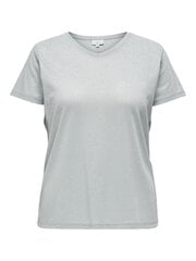 Marškinėliai moterims Only Carmakoma, pilki kaina ir informacija | Marškinėliai moterims | pigu.lt