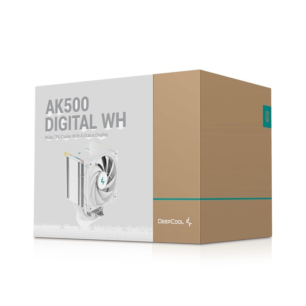 Deepcool AK500 Digital WH R-AK500-WHADMN-G kaina ir informacija | Procesorių aušintuvai | pigu.lt