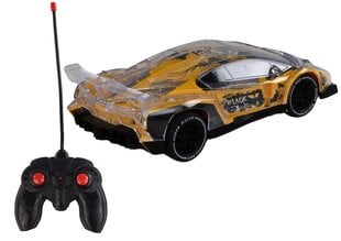 Nuotoliu valdomas automobilis su šviesos efektais Lean Toys 1:16, geltonas kaina ir informacija | Žaislai berniukams | pigu.lt