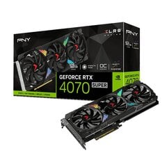PNY GeForce RTX 4070 Super XLR8 Gaming Verto Epic-X RGB (VCG4070S12TFXXPB1-O) цена и информация | Видеокарты (GPU) | pigu.lt
