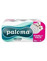 Paloma tualetinis popierius Deluxe pure white, 48 ritinėliai, 3 sluoksniai цена и информация | Туалетная бумага, бумажные полотенца | pigu.lt