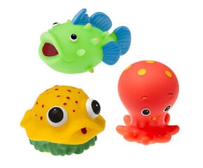 Vandens gyvūnai voniai Tullo, 3 vnt. kaina ir informacija | Žaislai kūdikiams | pigu.lt