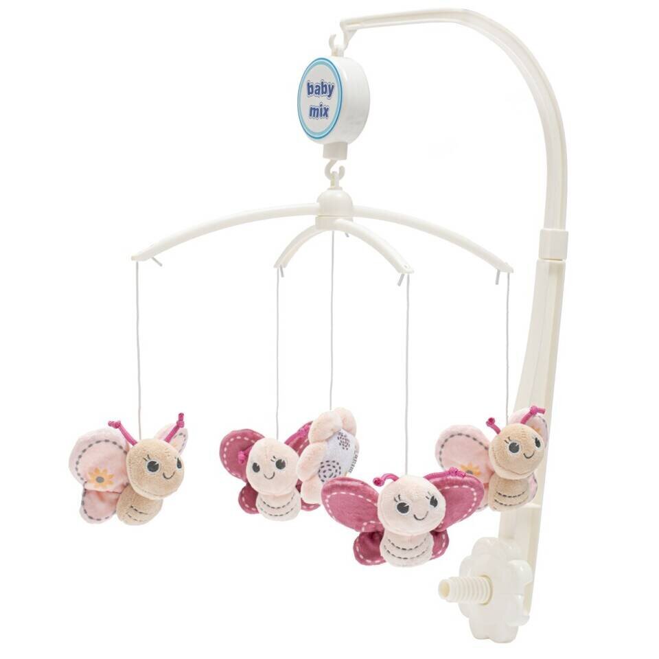 Lovytės karuselė Baby Mix Drugeliai kaina ir informacija | Žaislai kūdikiams | pigu.lt