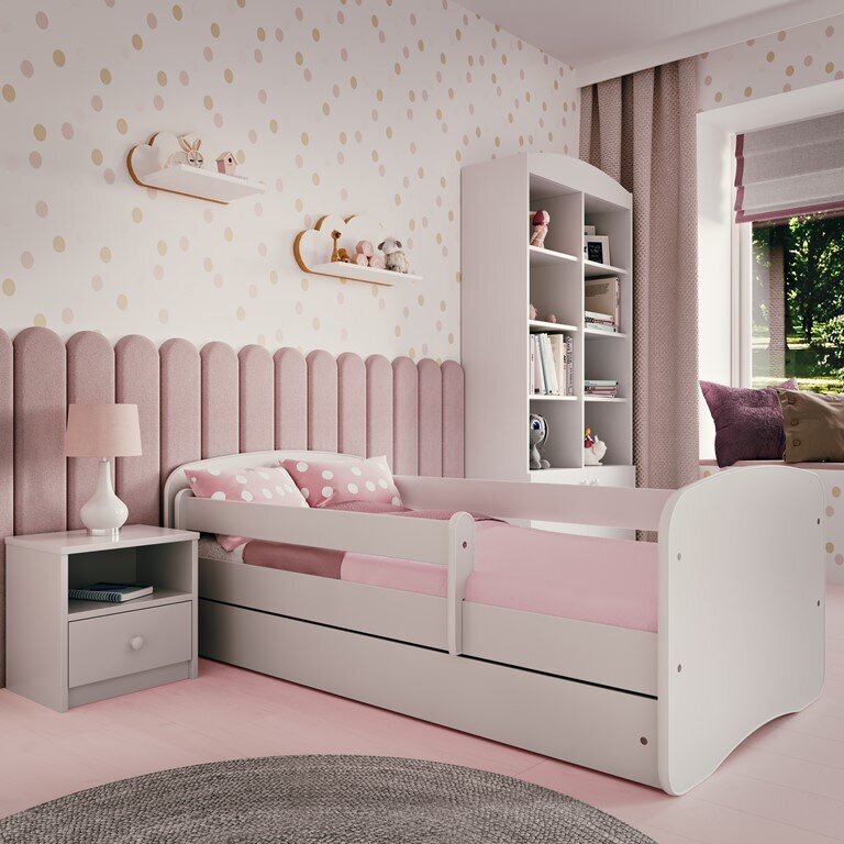 Vaikiška lova be stalčiaus ir čiužinio Kocot Kids BabyDreams, balta kaina ir informacija | Vaikiškos lovos | pigu.lt