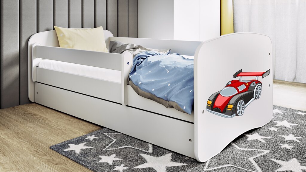 Vaikiška lova be stalčiaus su čiužiniu Kocot Kids BabyDreams, balta kaina ir informacija | Vaikiškos lovos | pigu.lt
