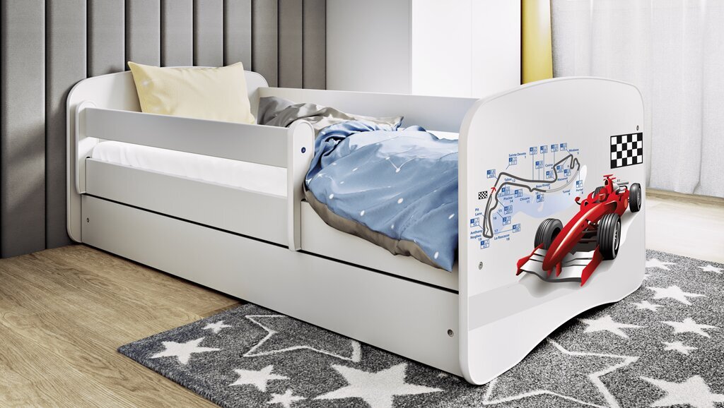 Vaikiška lova be stalčiaus su čiužiniu Kocot Kids BabyDreams, balta цена и информация | Vaikiškos lovos | pigu.lt