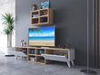 TV stovas Asir, 160x34x25 cm, rudas/baltas kaina ir informacija | TV staliukai | pigu.lt
