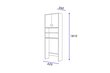 Spintelė Asir, 62,5x181x26 cm, balta kaina ir informacija | Vonios spintelės | pigu.lt