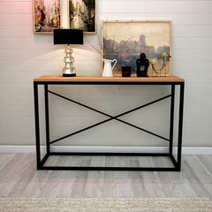 Stalas Asir, 100x100x30 cm, rudas/juodas kaina ir informacija | Stalai-konsolės | pigu.lt