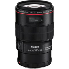 Canon EF 100мм f / 2.8L USM IS Macro, черный цена и информация | Объективы | pigu.lt