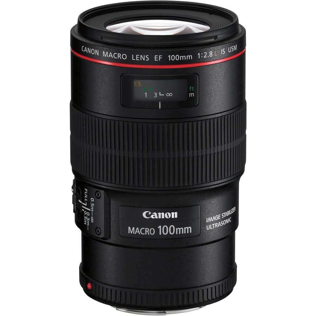 Canon EF 100mm f/2.8L USM IS Macro, juodas kaina ir informacija | Objektyvai | pigu.lt