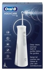 Ирригатор Oral-B AquaCare Pro Expert 6, беспроводной, белый цена и информация | Ирригаторы | pigu.lt