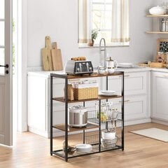 Кухонный шкаф коричневый, черный цена и информация | Кухонные шкафчики | pigu.lt
