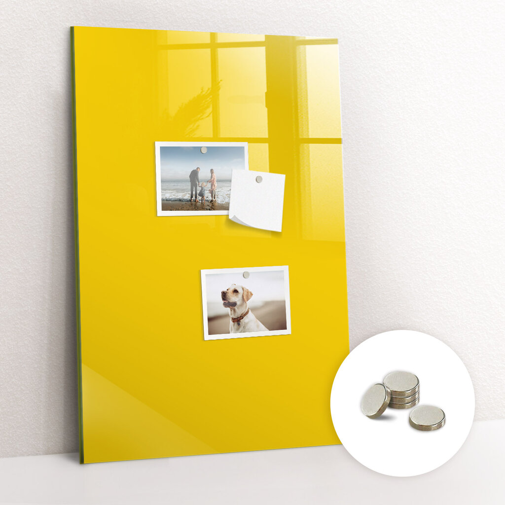 Magnetinė lenta Šviesiai Geltona Spalva, 40x60 cm kaina ir informacija | Kanceliarinės prekės | pigu.lt