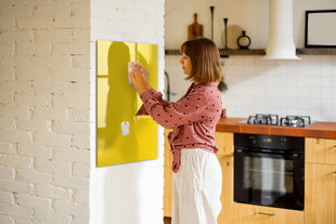 Magnetinė lenta Šviesiai Geltona Spalva, 60x90 cm kaina ir informacija | Kanceliarinės prekės | pigu.lt