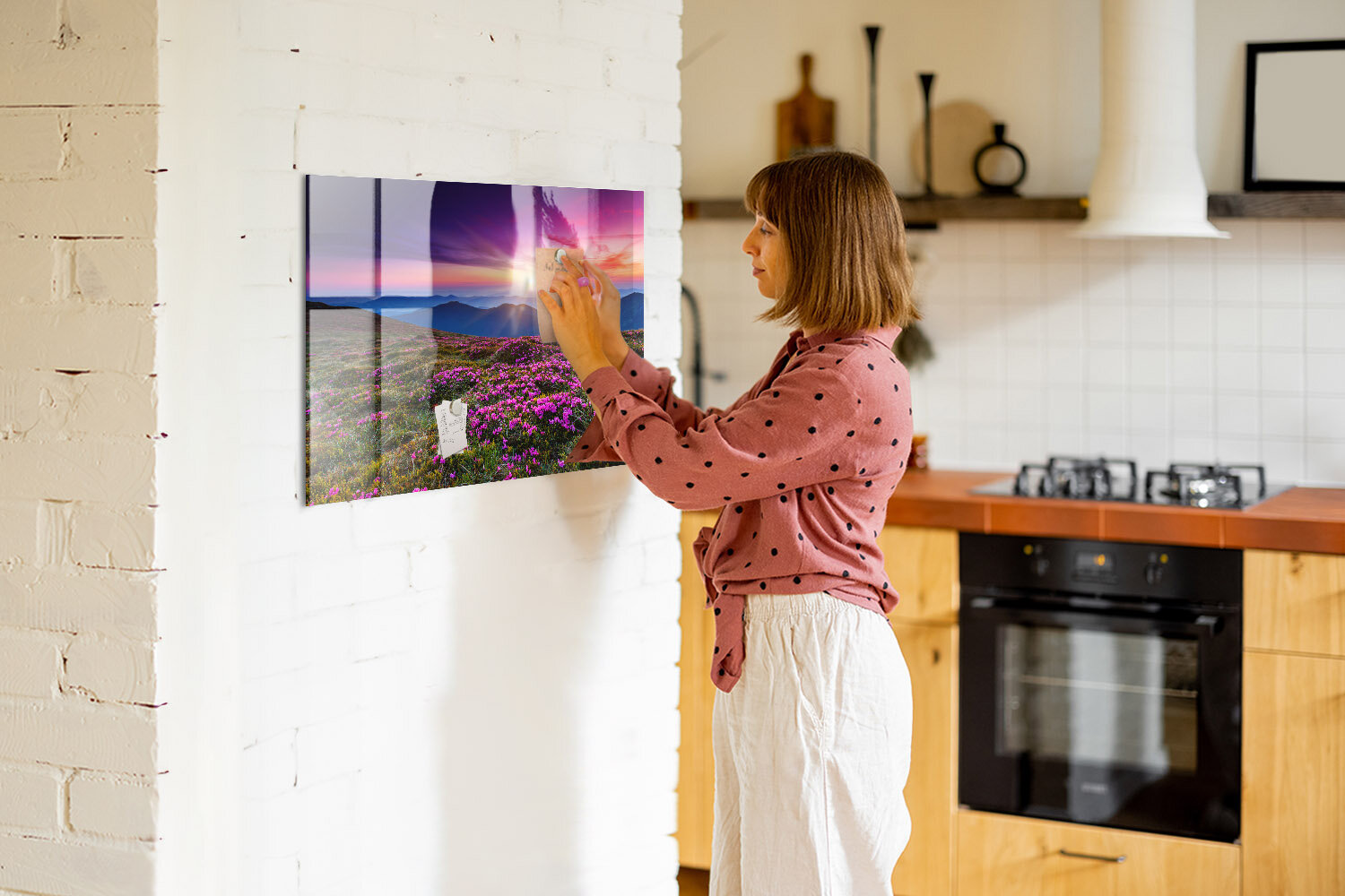 Magnetinė lenta Saulėtekio Gėlės, 90x60 kaina ir informacija | Kanceliarinės prekės | pigu.lt