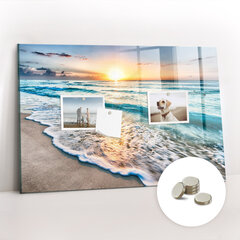 Magnetinė lenta Paplūdimio Jūros Piasek, 90x60 цена и информация | Канцелярские товары | pigu.lt
