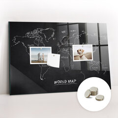 Magnetinė lenta Pasaulio Žemėlapio Šalys, 90x60 kaina ir informacija | Kanceliarinės prekės | pigu.lt