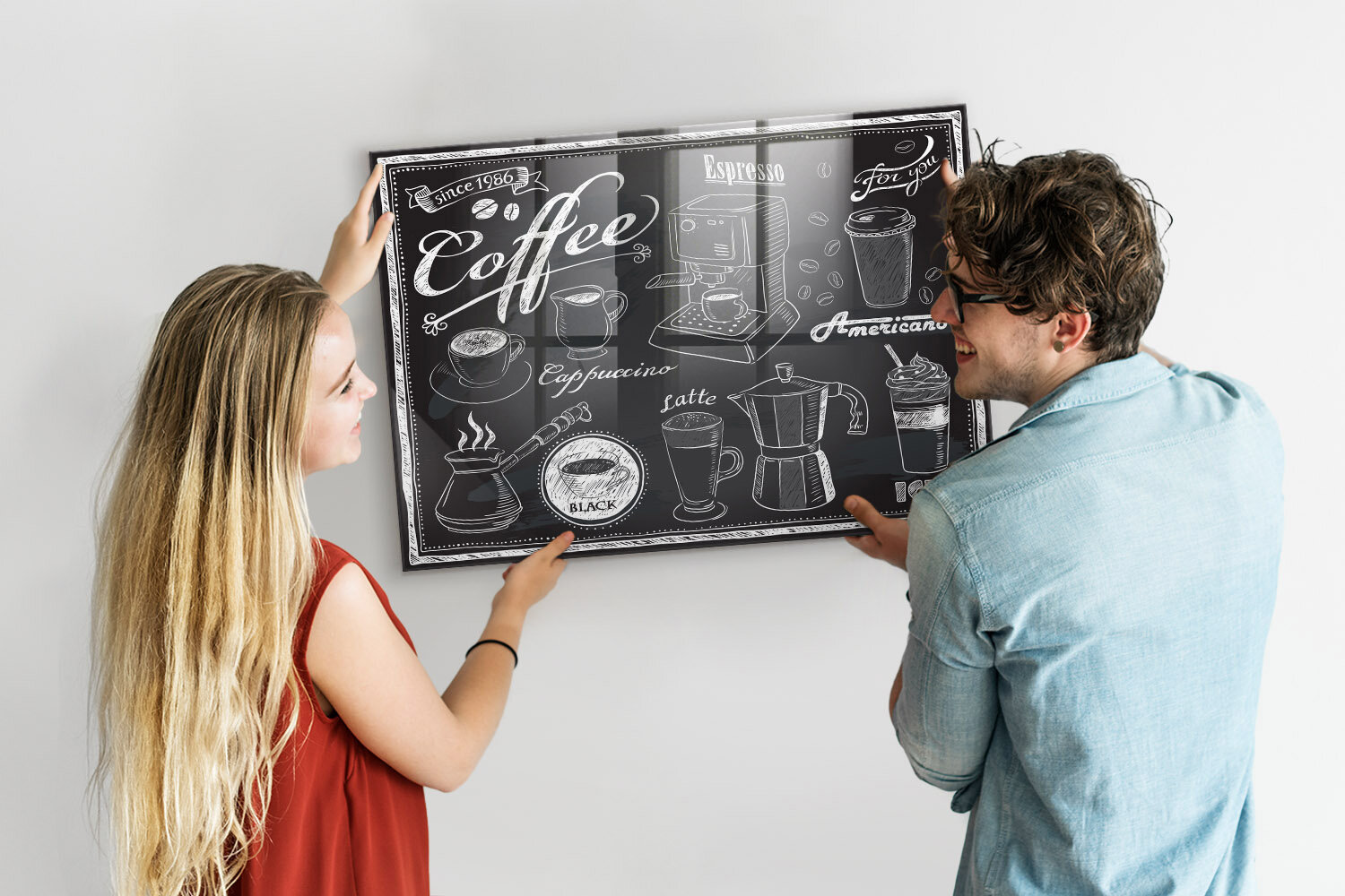 Magnetinė lenta Kavos Mašinos, 100x70 kaina ir informacija | Kanceliarinės prekės | pigu.lt