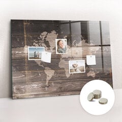 Magnetinė lenta Pasaulio Žemėlapis Ant Medžio, 100x70 kaina ir informacija | Kanceliarinės prekės | pigu.lt