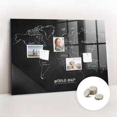 Magnetinė lenta Pasaulio Žemėlapio Šalys, 100x70 kaina ir informacija | Kanceliarinės prekės | pigu.lt