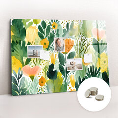 Magnetinė lenta Akvarelės Gėlės, 100x70 kaina ir informacija | Kanceliarinės prekės | pigu.lt