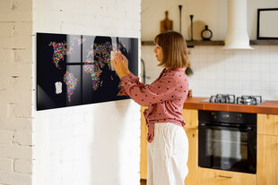 Magnetinė lenta Pasaulio Žemėlapis Nuo Taškų, 120x60 kaina ir informacija | Kanceliarinės prekės | pigu.lt